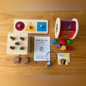 Forte Colorful Shape Sorter and Peg Board Set